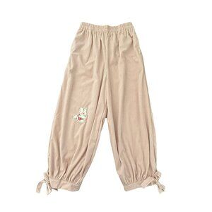 Cute bunny bow edge lantern pants